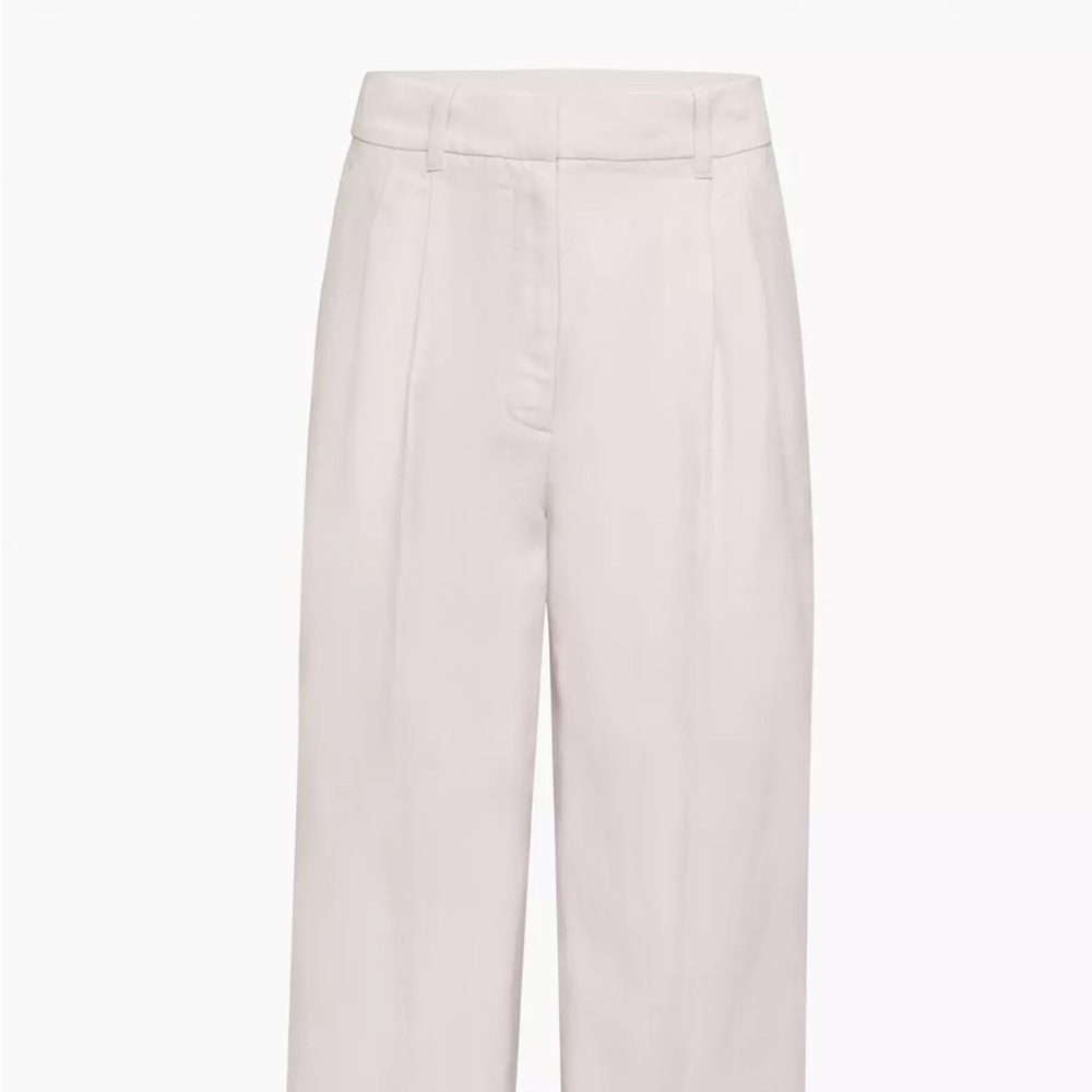 NWT Wilfred Effortless Linen Cropped Pants in Vin Gris
